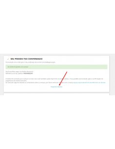 O boleto é enviado por e-mail e também pode ser impresso na página de confirmação do pedido