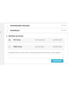 Módulo Transportadora Correios para PrestaShop