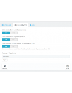 Módulo Transportadora Correios para PrestaShop